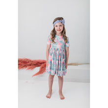 Watercolor Wonder Short Sleeve Pocket Twirl Dress