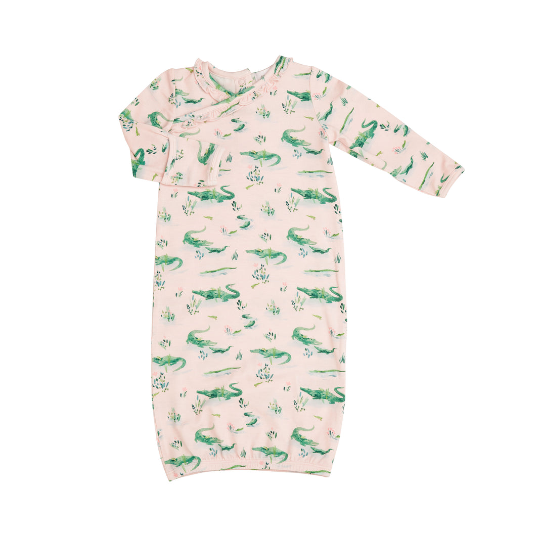 Pink Gators Kimono Gown