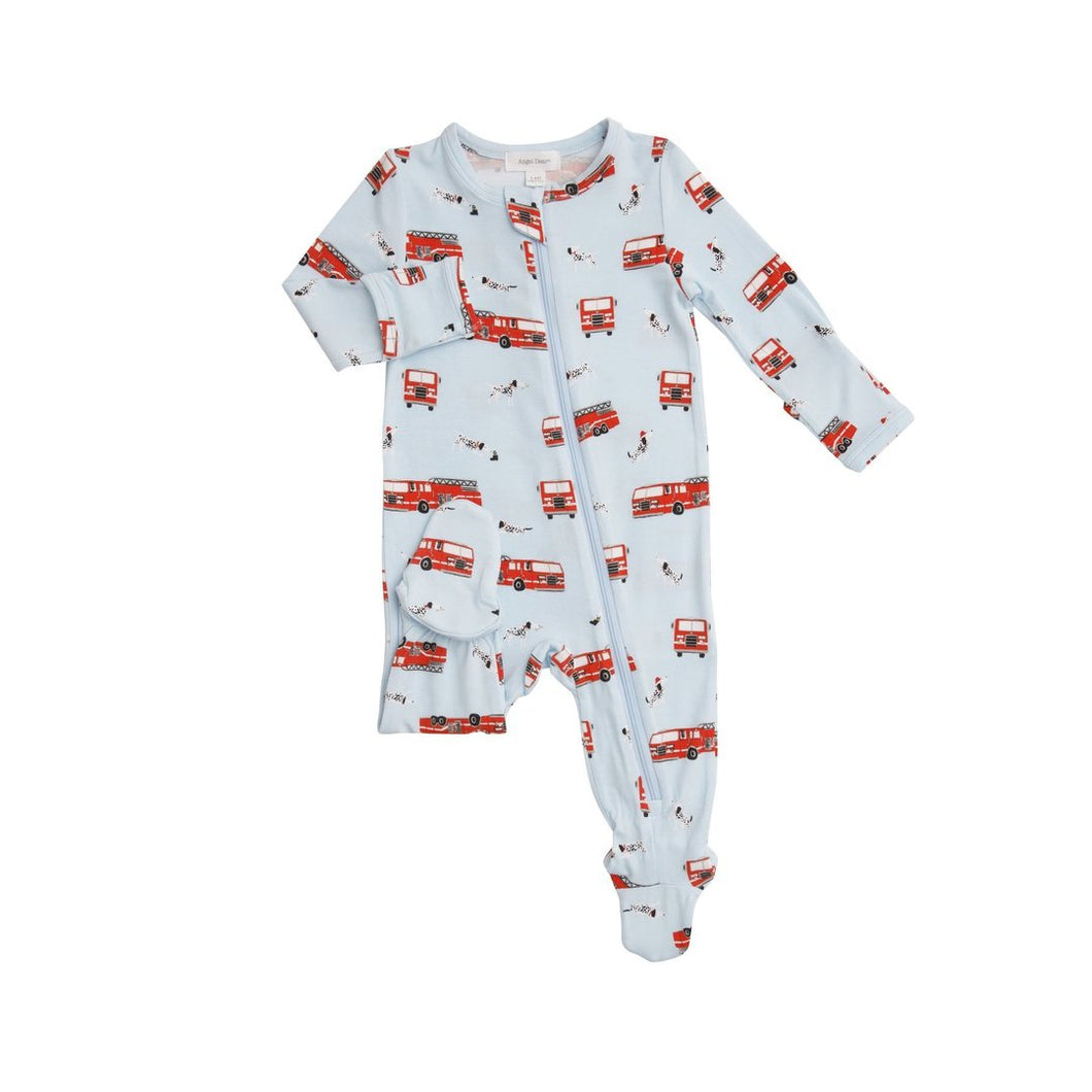Firetruck Zipper Footie