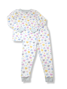 Blue Conversation Heart  PJs