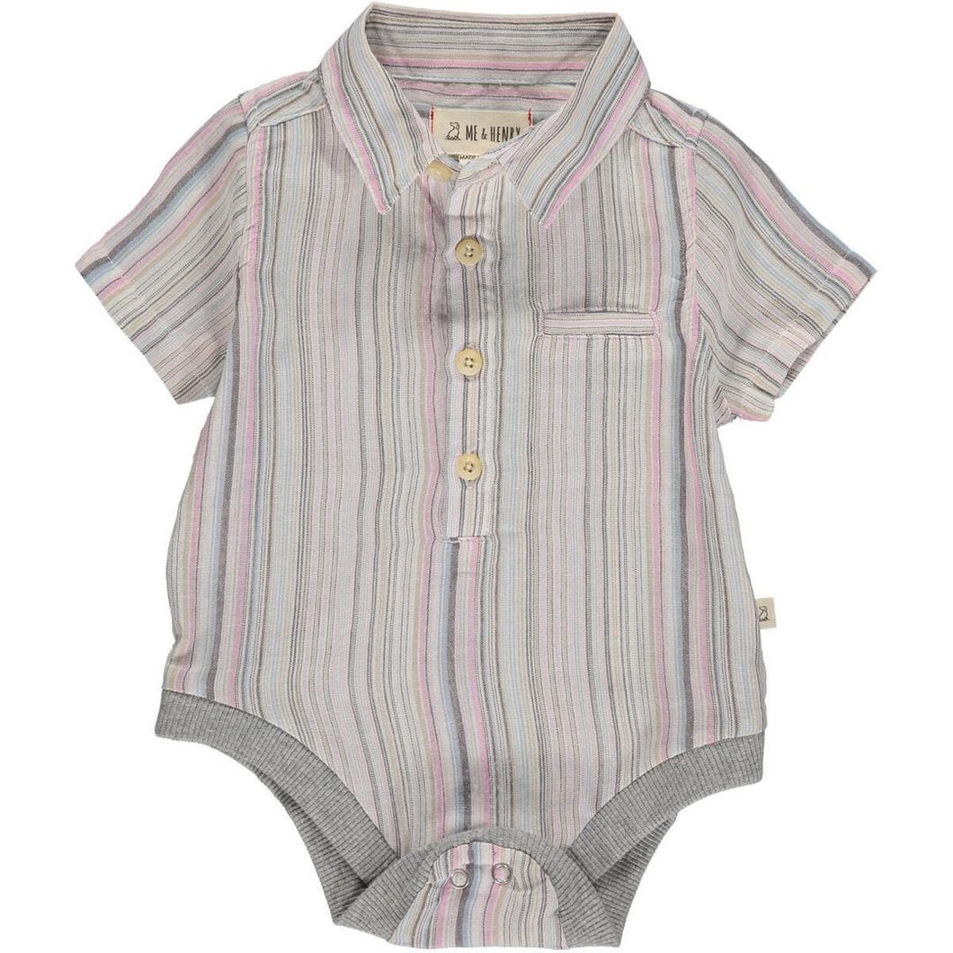 Pink Stripe Helford Onesie