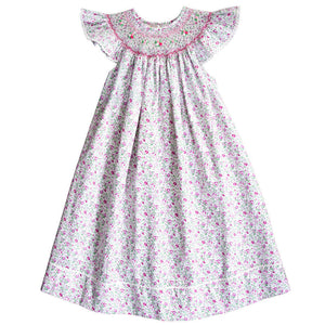Floral Angel Sleeve Dress