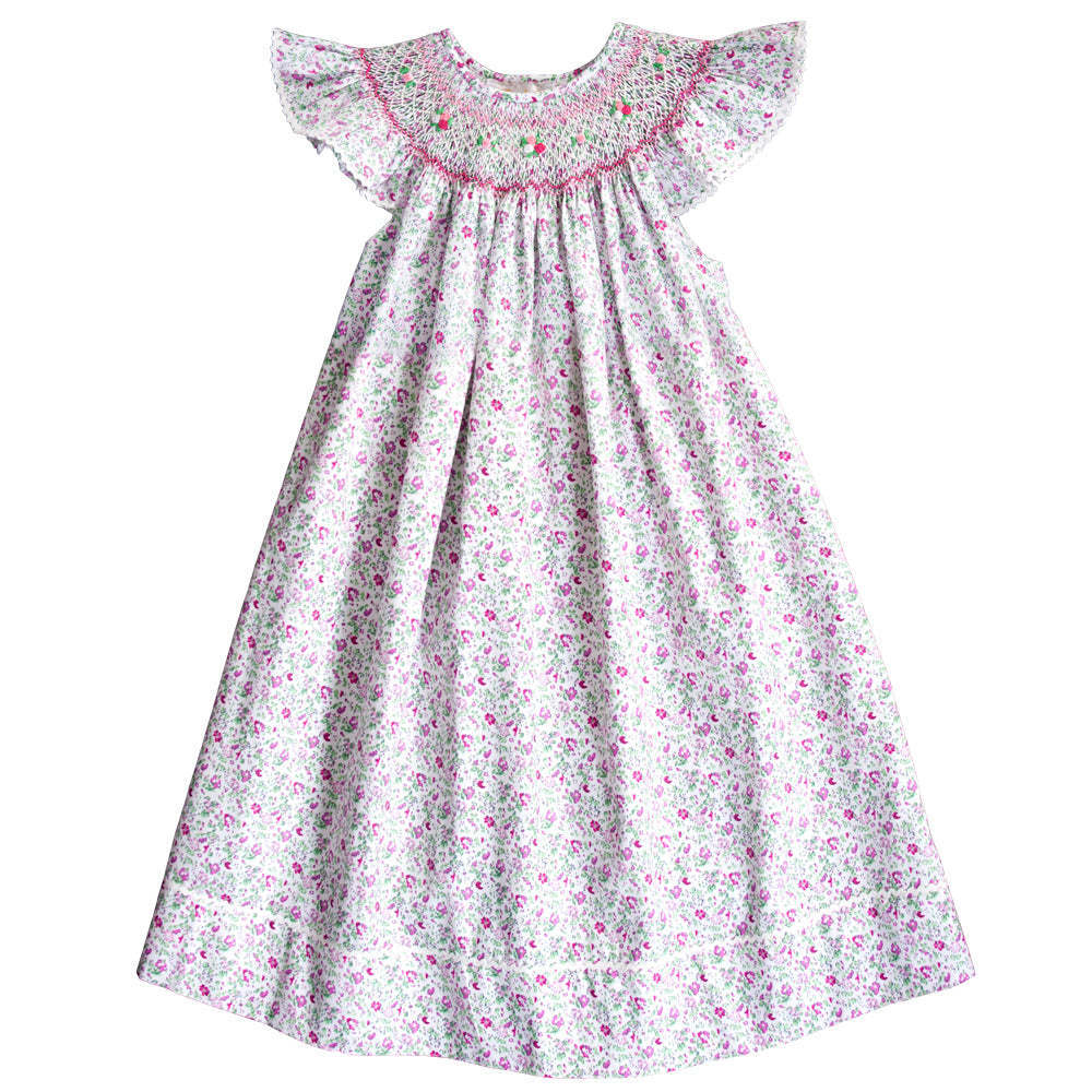 Floral Angel Sleeve Dress
