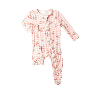 Cherry Zipper Footie