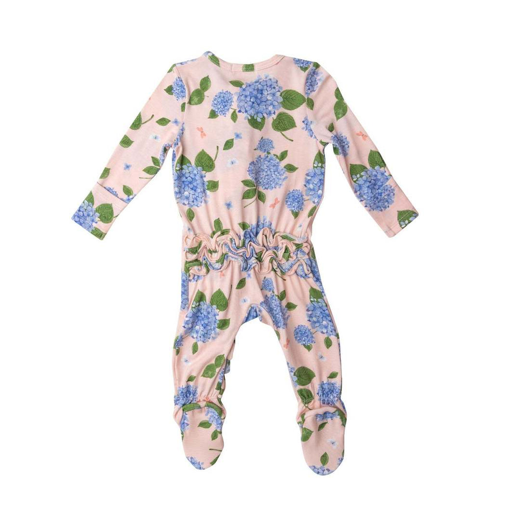 Hydrangea Zipper Footie