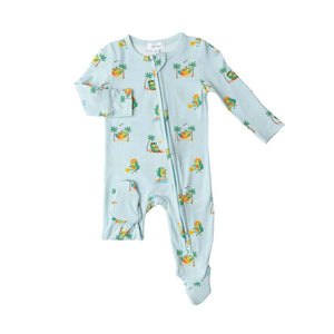 Beach Avocados Zipper Footie