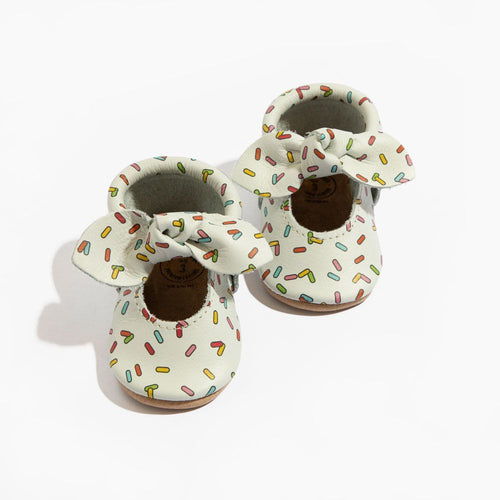 Rainbow Sprinkles Knotted Bow Mocc