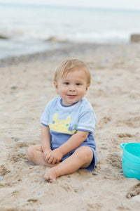 Knit Shortall with Sand Castle