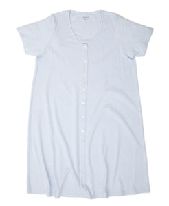 Light Blue Stripes Adult Nightgown