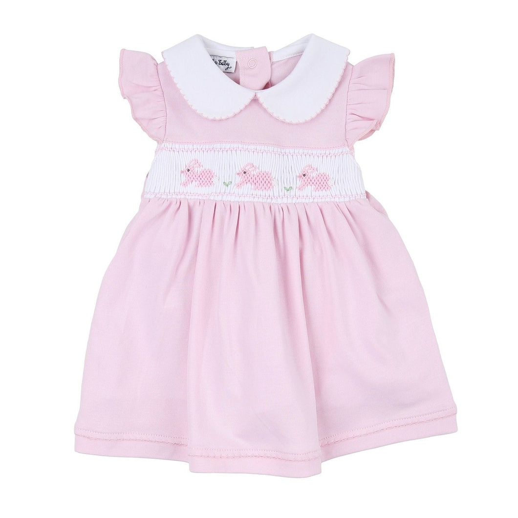 Pastel Pink Bunny Classics Smocked Dress
