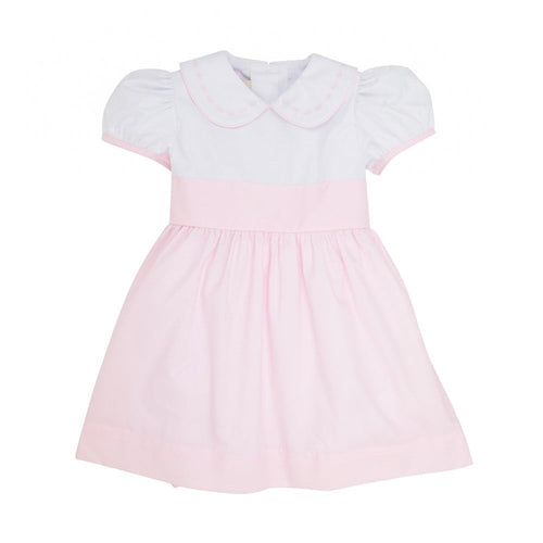 BBC24 Cindy Lou Sash Dress in Worth Ave White and Palm Beach Pink