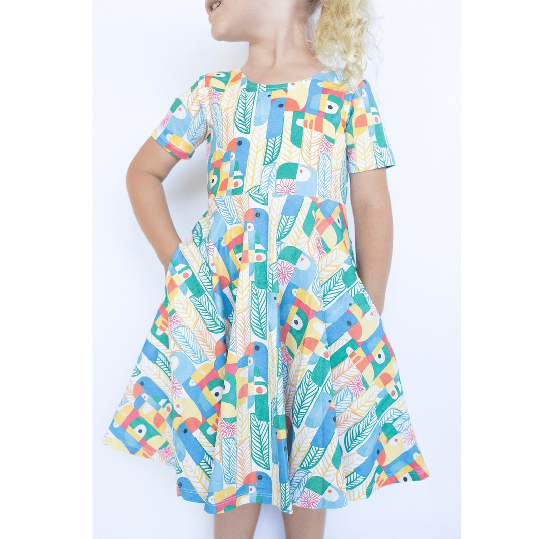 Journey Kids Dress in Parrots