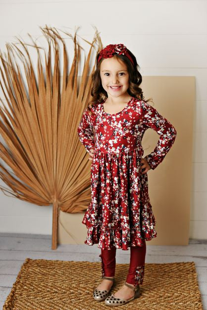 Butterknit Crimson Floral Dress