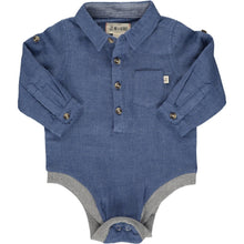 Navy Gauze Onesie