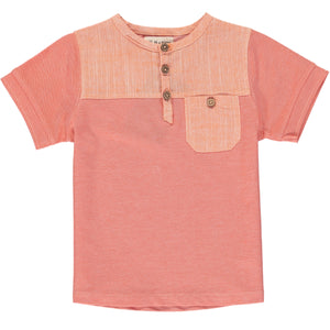 Papaya Boardwalk Pique Henley