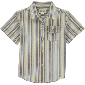 Yellow and Beige Stripe Newport Short Sleeve Shirt
