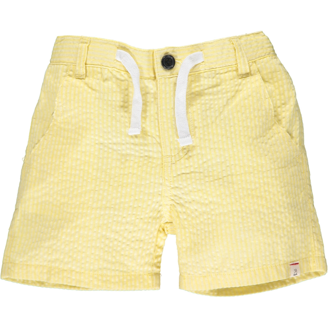Yellow Seersucker Crew Shorts