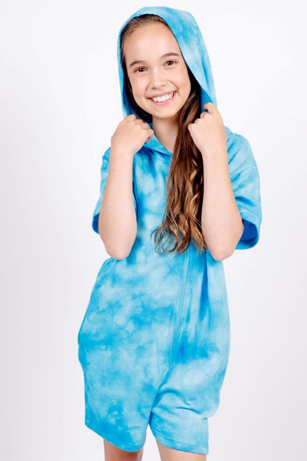 Blue Tie Dye Romper