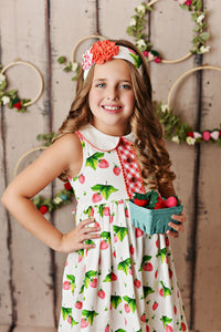 Strawberry Petal Pocket Dress