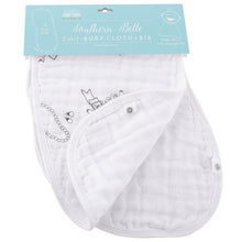 Burp Cloth/Bib 2-in-1  Southern Belle