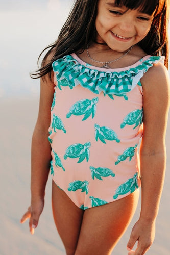 Bowback Swimsuit in Sea Turtles