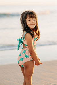 Bowback Swimsuit in Sea Turtles