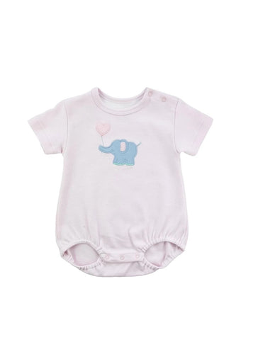 Pink Baloon Elephant Romper