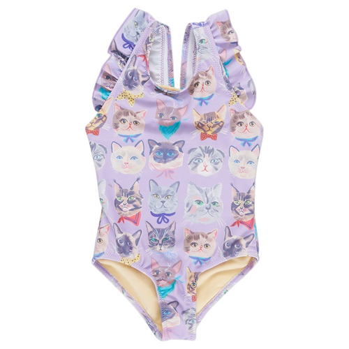 Girls Liv Suit in Lavender Cool Cats