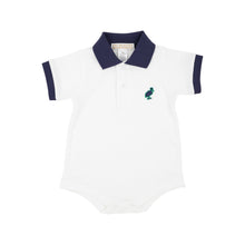 BBC24 Prim and Proper Polo in Worth Ave White with Navy and Kelly