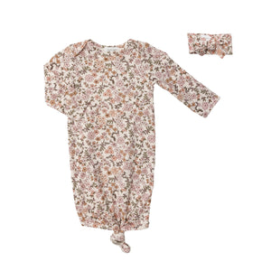 Vintage Calico Gown and Headband Set