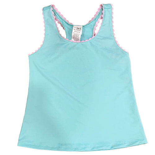 Turquoise/Pink Riley Tank