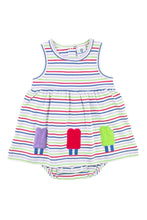 Stripe Knit Romper with Popsicles