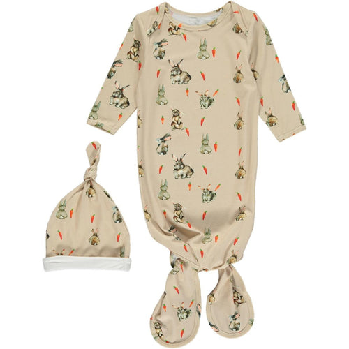 Spring Bunnies Knotted Gown Set