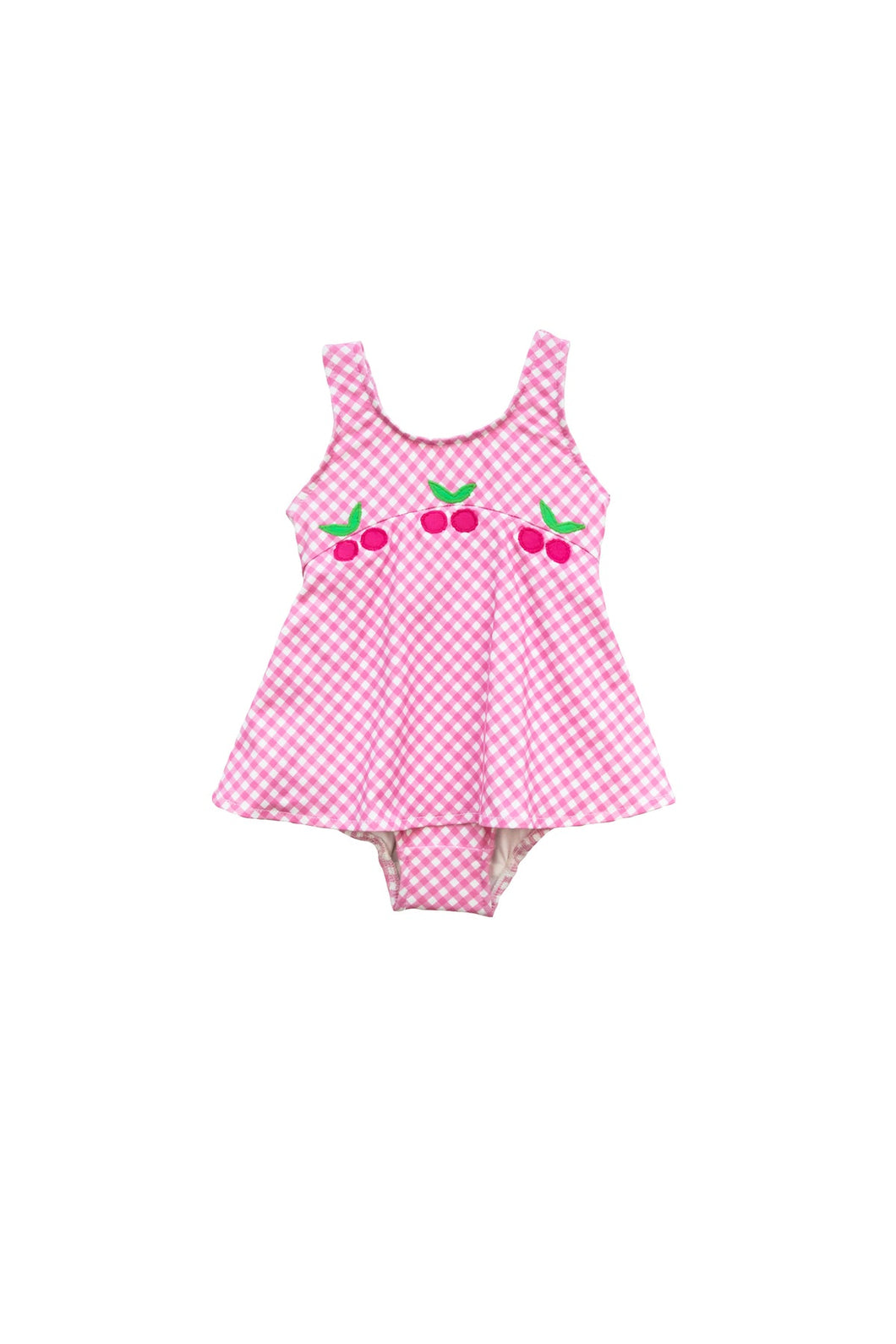 Gingham Swimsuit with Cherries