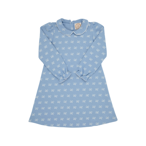 Sadie Sweatshirt Dress in Barrington Blue Bon Ton Bows