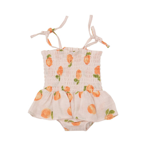 AD24 Peaches Smocked Bubble with Skirt