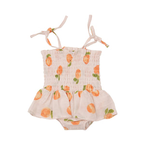 AD24 Peaches Smocked Bubble with Skirt