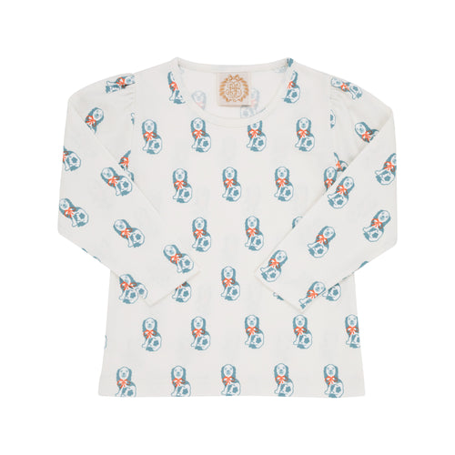 Long Sleeve Penny's Play Shirt in Happy Hearth Spaniels