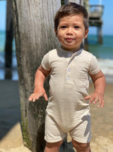 Beige Ribbed Romper