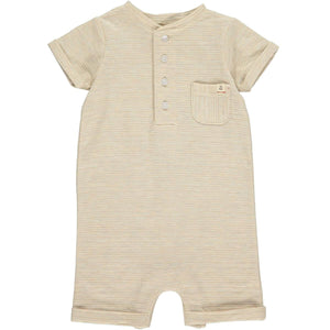 Beige Ribbed Romper