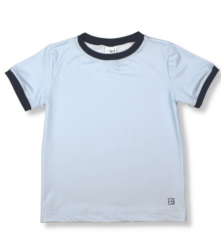 Blue Gingham Bradley Tee